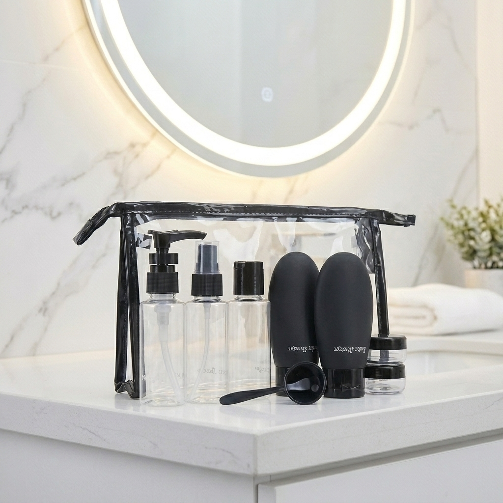 Kit de Nécessaire para Viagem com 7 Peças