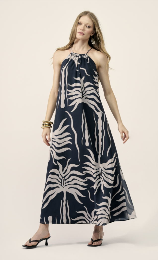 VESTIDO CHIFFON BLACK PALMEIRAS